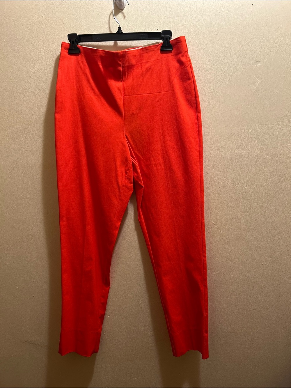 Bright Red High-Waist Stretch Pants